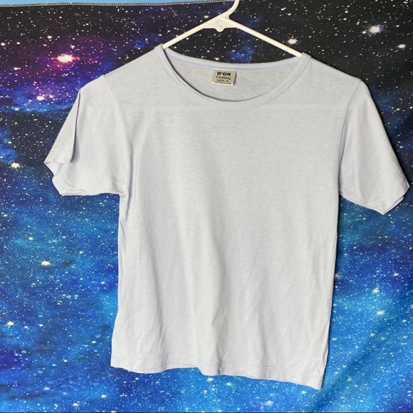 D’OR- Light Blue Tee size 8 - Picture 2 of 6